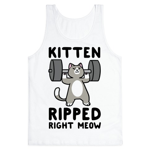 Kitten Ripped Right Meow Tank Top