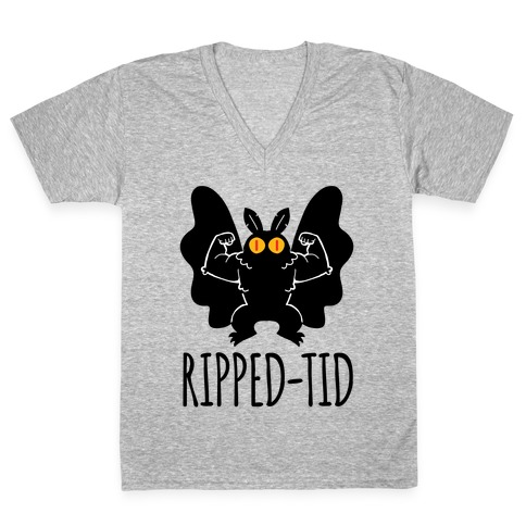 Ripped-tid V-Neck Tee Shirt