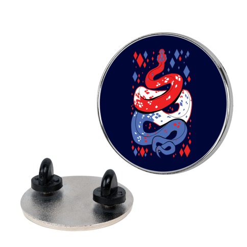 USA Red White And Blue Snake Pin