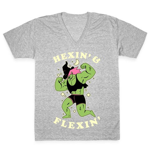 Hexing & Flexing V-Neck Tee Shirt