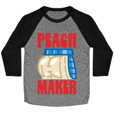 Peach Maker Parody Baseball Tee