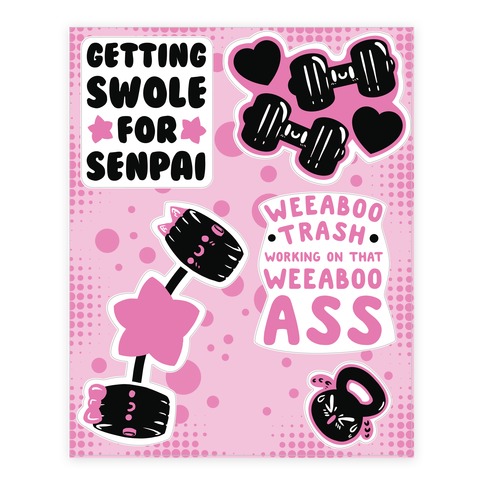 Weeaboo Workout Stickers and Decal Sheet