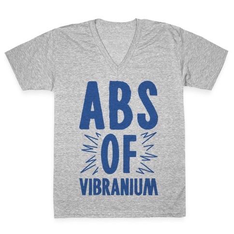 Abs Of Vibranium Parody V-Neck Tee Shirt
