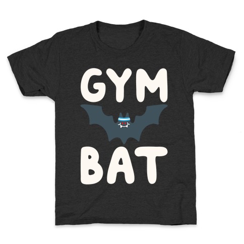 Gym Bat White Print Kids T-Shirt
