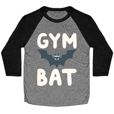 Gym Bat White Print Baseball Tee