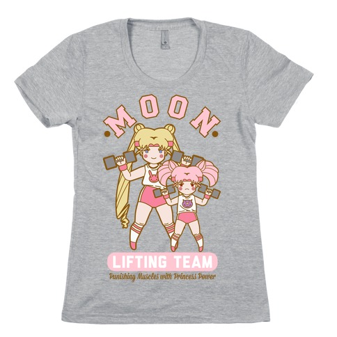 Moon Lifting Team Parody Womens T-Shirt
