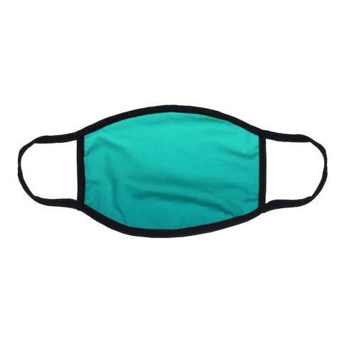 Teal Gradient Flat Face Mask