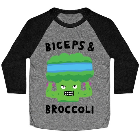 Biceps And Broccoli Baseball Tee