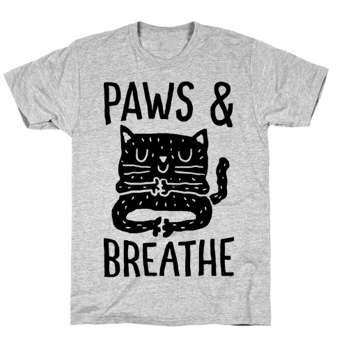 Paws And Breathe Yoga Cat T-Shirt