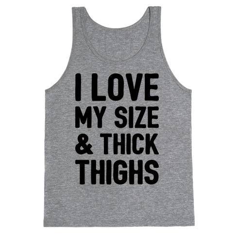 I Love My Size & Thick Thighs (CMYK) Tank Top
