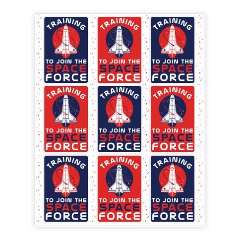 Training to Join the Space Force Stickers and Decal Sheet