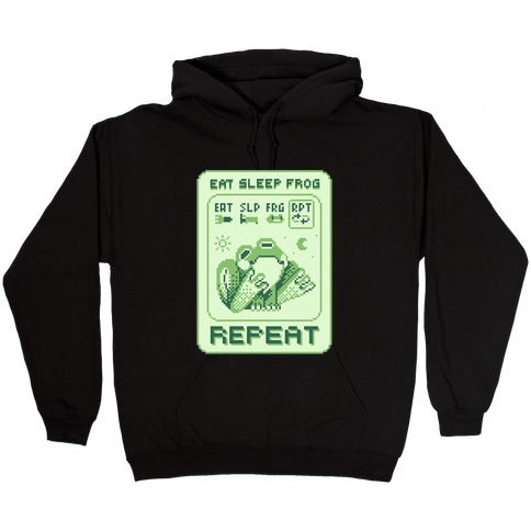 EAT, SLEEP, FROG, REPEAT Hooded Sweatshirt