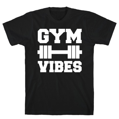 Gym Vibes White Print T-Shirt