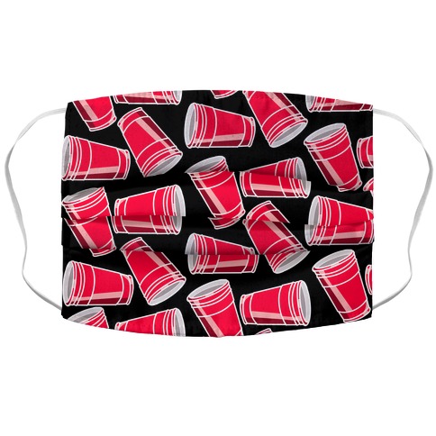 Solo Cup Pattern Accordion Face Mask Merica Made