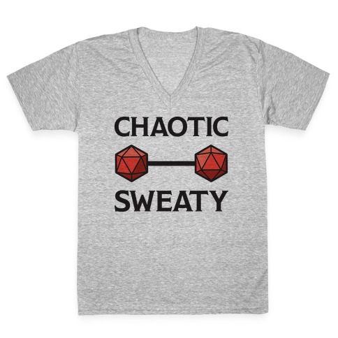 Chaotic Sweaty V-Neck Tee Shirt