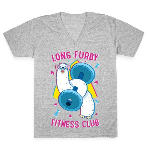 Long Furby Fitness Club V-Neck Tee Shirt