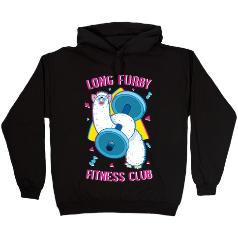Long Furby Fitness Club Hooded Sweatshirt