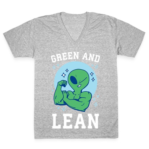 Green and Lean V-Neck Tee Shirt