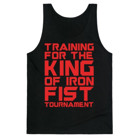 Training For The King of Iron Fist Tournament Parody White Print Tank Top