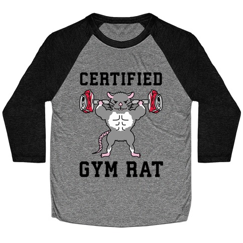 Certified Gym Rat Baseball Tee