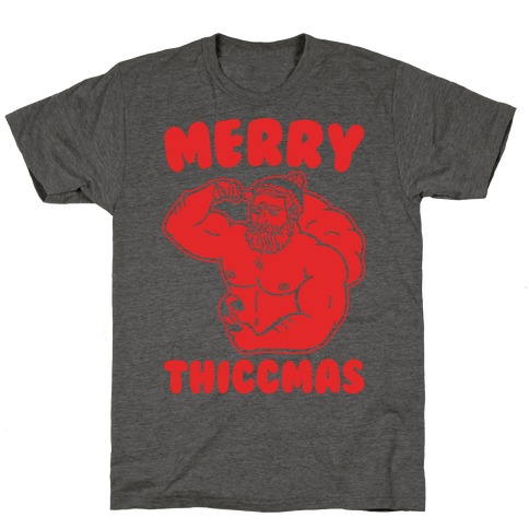 Merry Thiccmas Parody White PRint T-Shirt
