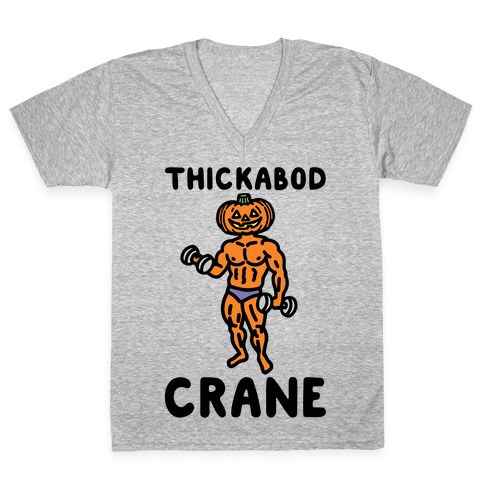 Thickabod Crane Parody V-Neck Tee Shirt