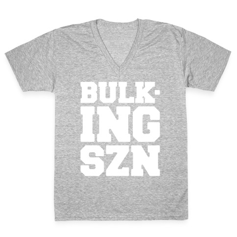 Bulking SZN White Print V-Neck Tee Shirt