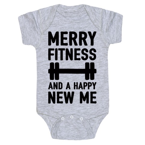Merry Fitness And A Happy New Me Baby One-Piece