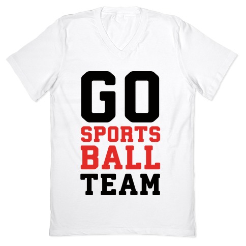 Go Sports Ball Team V-Neck Tee Shirts | Activate Apparel