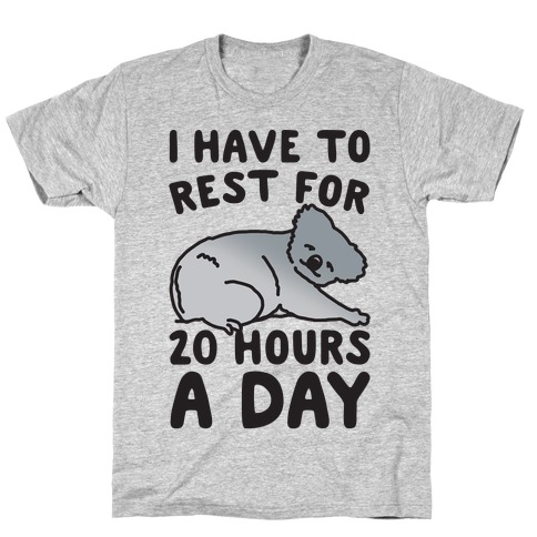 I Have To Rest For 20 Hours A Day T-Shirt