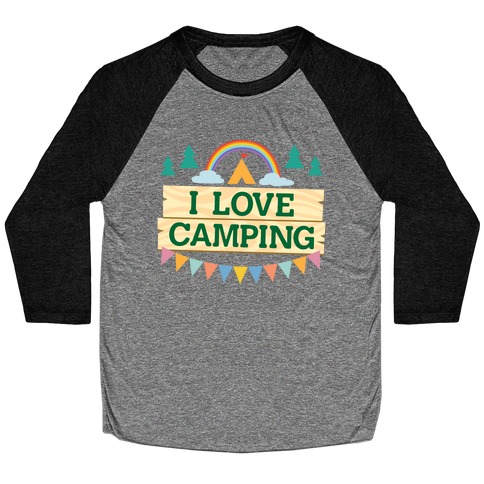 I Love Camping (Pocket Camp Parody) Baseball Tee