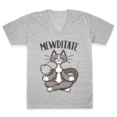 Mewditate V-Neck Tee Shirt