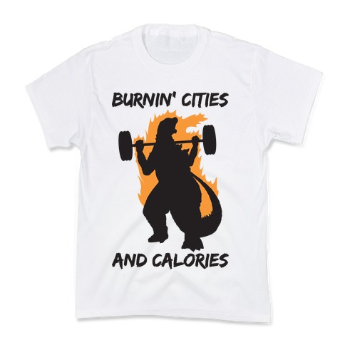 Burnin' Cities And Calories Kaiju Kids T-Shirt