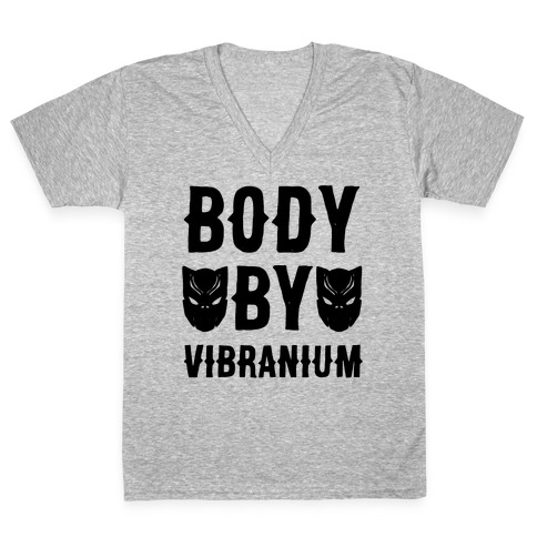 Body By Vibranium Parody V-Neck Tee Shirt