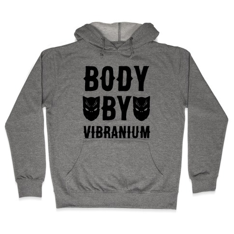 Body By Vibranium Parody Hooded Sweatshirt
