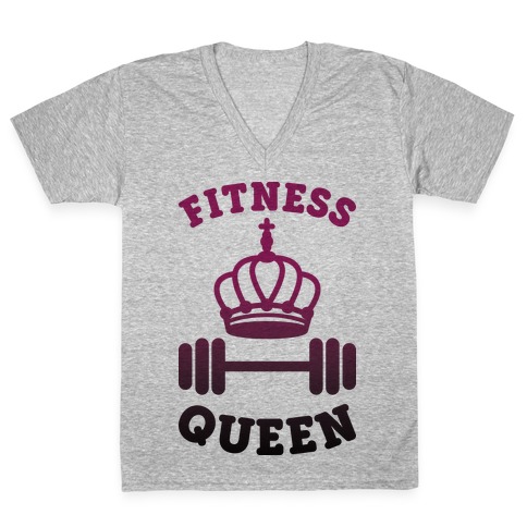 Fitness Queen V-Neck Tee Shirt