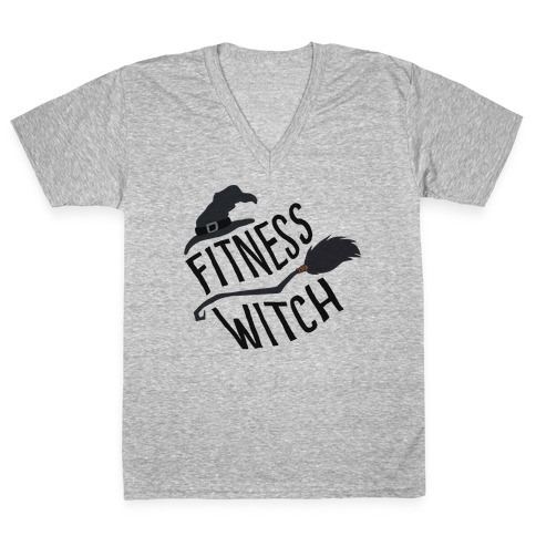 Fitness Witch V-Neck Tee Shirt