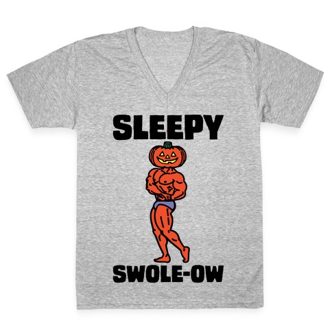 Sleep Swole-ow Parody V-Neck Tee Shirt