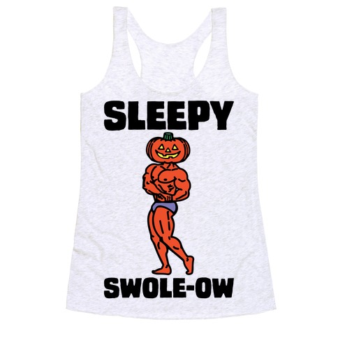 Sleep Swole-ow Parody Racerback Tank Top