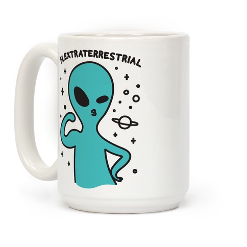 Flextraterrestrial Flexing Alien Coffee Mug