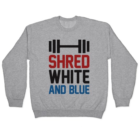 Shred White And Blue Pullover