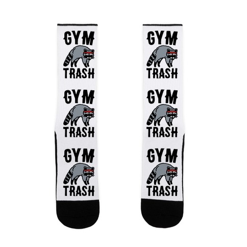 Gym Trash Raccoon Sock
