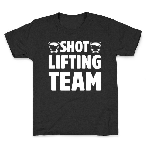 Shot Lifting Team White Print Kids T-Shirt