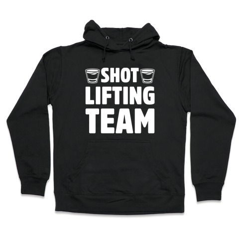 Shot Lifting Team White Print Hooded Sweatshirt