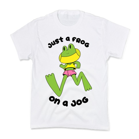 Just a Frog on a Jog Kids T-Shirt