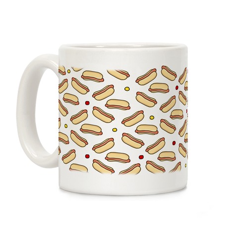 Hot Dog Pattern Coffee Mug