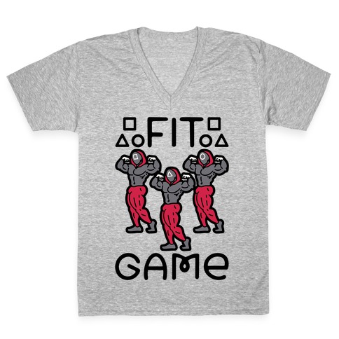 Fit Game Parody V-Neck Tee Shirt