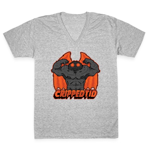 C-RIPPED-tid (Ripped Cryptid) V-Neck Tee Shirt
