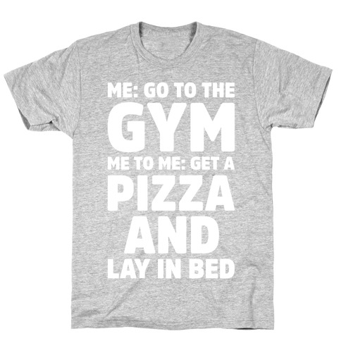 Me To Me Go The Gym White Print T-Shirt