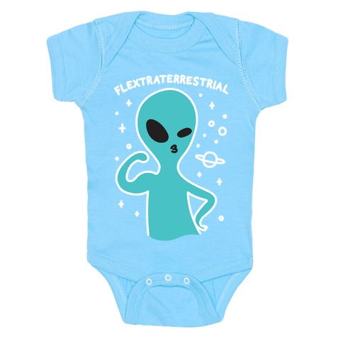 Flextraterrestrial Flexing Alien Baby One-Piece